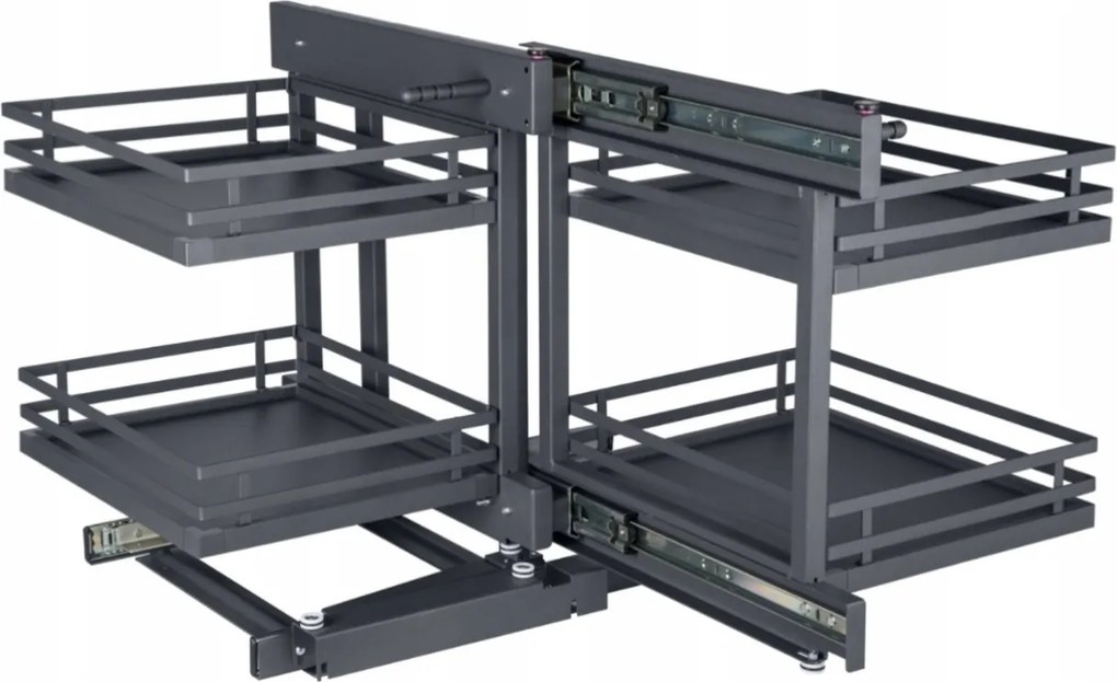 Cargo Magic Corner kosár szekrényhez 800 Grafit Jobbos