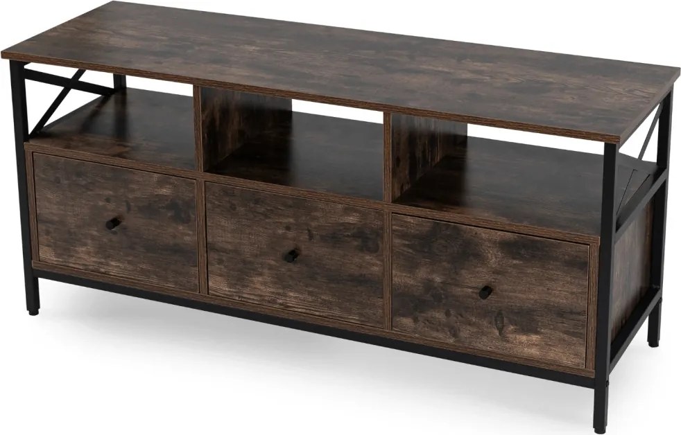 Szafka RTV ZONE 120 cm z Szufladami Dąb Rustykalny