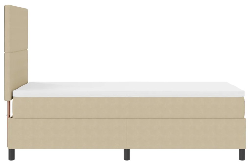 Boxspring Ágy Mattal és LED Fénnyel Zöld Szürke 100x200 cm Corduroy Szövet