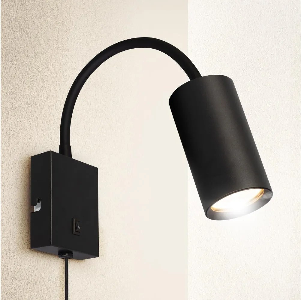 Brilagi - Állítható fali lámpa SELE 1xGU10/30W/230V fekete