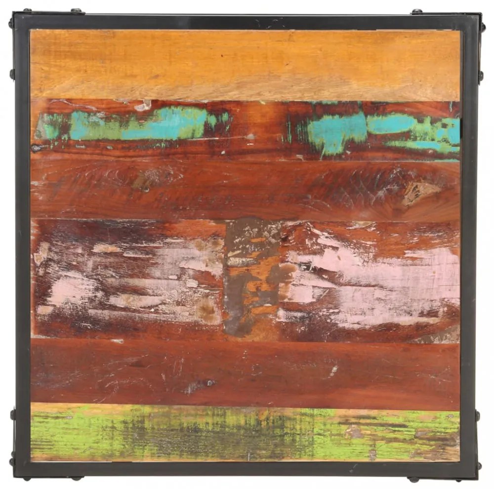 tömör újrahasznosított fa dohányzóasztal 60 x 60 x 35 cm