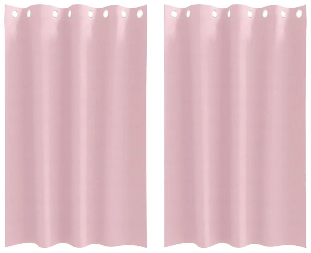 Függönyök 2 pcs Baba rózsaszín 175x140cm Poliészter