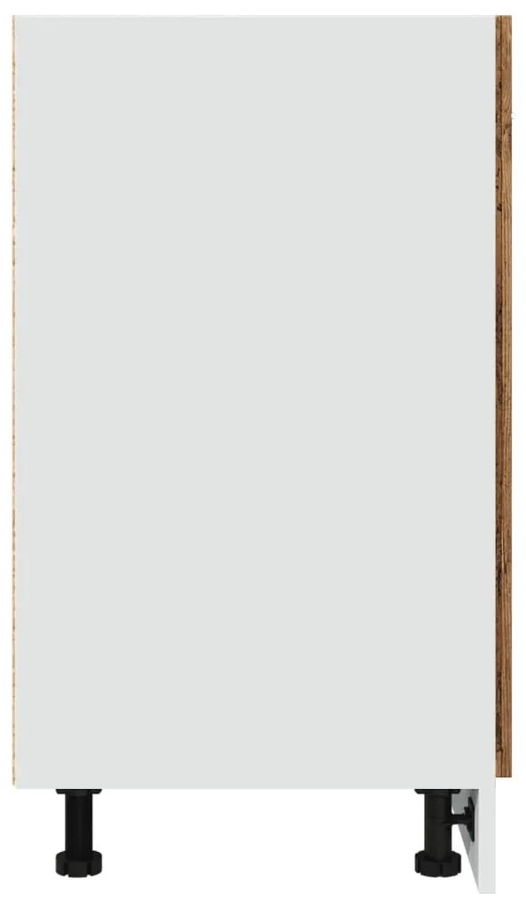 antik fa színű szerelt fa alsószekrény 60 x 46 x 81,5 cm