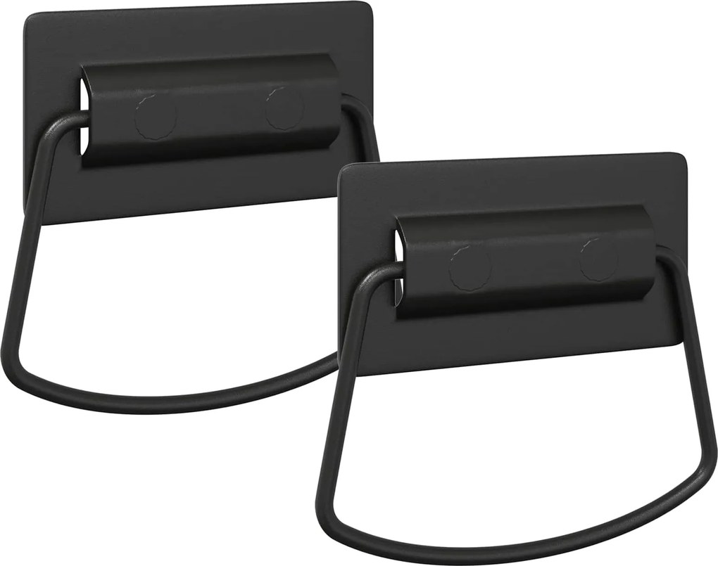 vidaXL Szekrény Fogantyúk 2 pcs Fekete 85 x 45 mm Fém