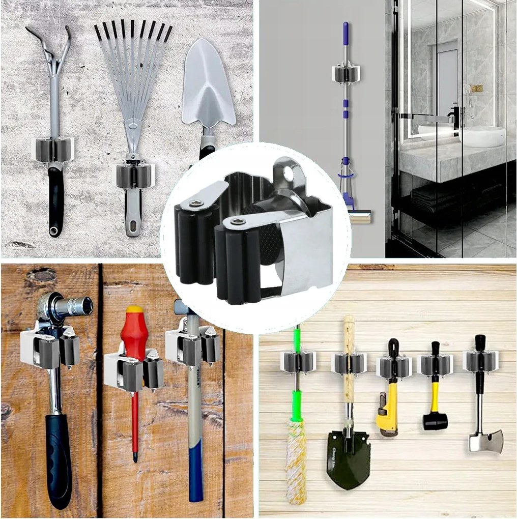 Fürdőszobai Fali Akasztó Öntapadós Tartó Kefék Felmosó Szerszámok