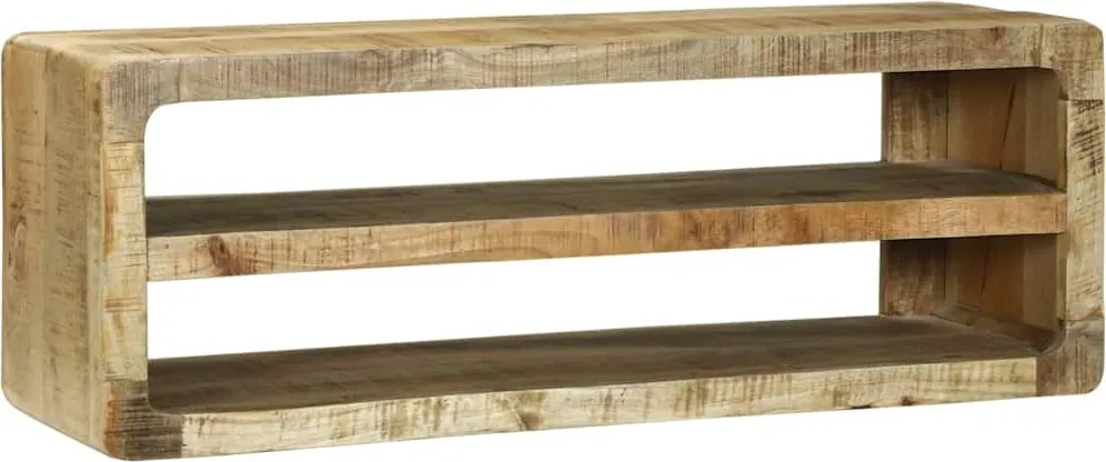 vidaXL TV szekrény polcokkal Barna 100 x 32 x 36 cm Tömör mangófa