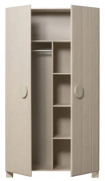 Krémszínű borovi fenyő ruhásszekrény 110x200 cm Noah – WOOOD