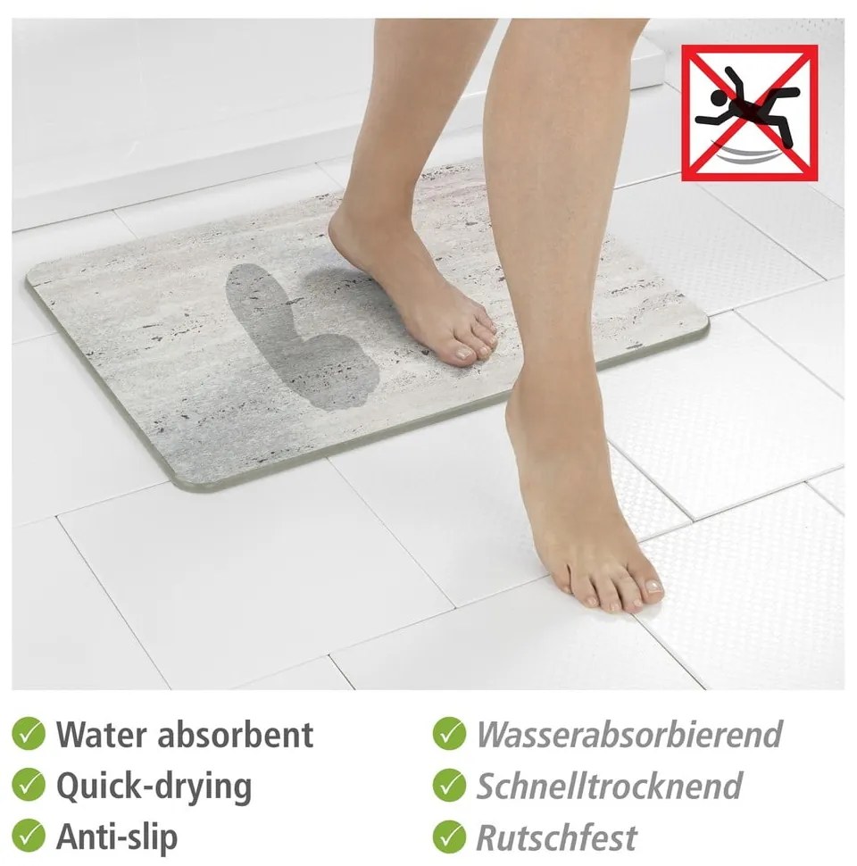 Világosbarna kovaföld fürdőszobai kilépő 39x60 cm Puna – Wenko