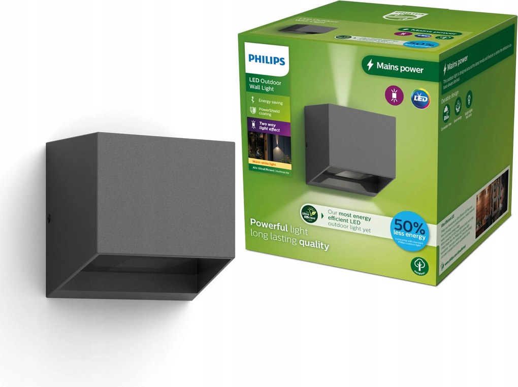Kerti fali lámpa Led kültéri 4.3W 2700K IP44 Alix Ultra Philips