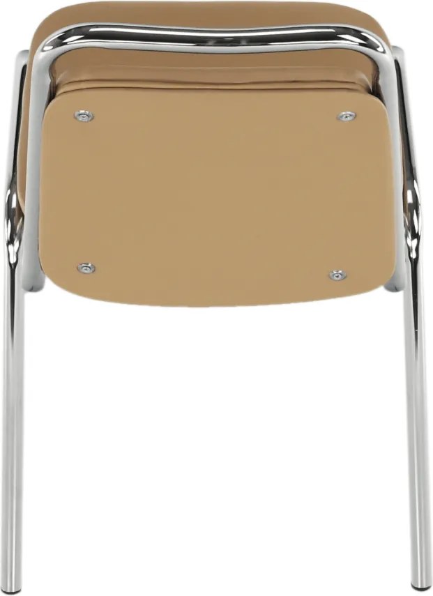 Szék tárgyalóterembe, barna textilbőr, ZEKI