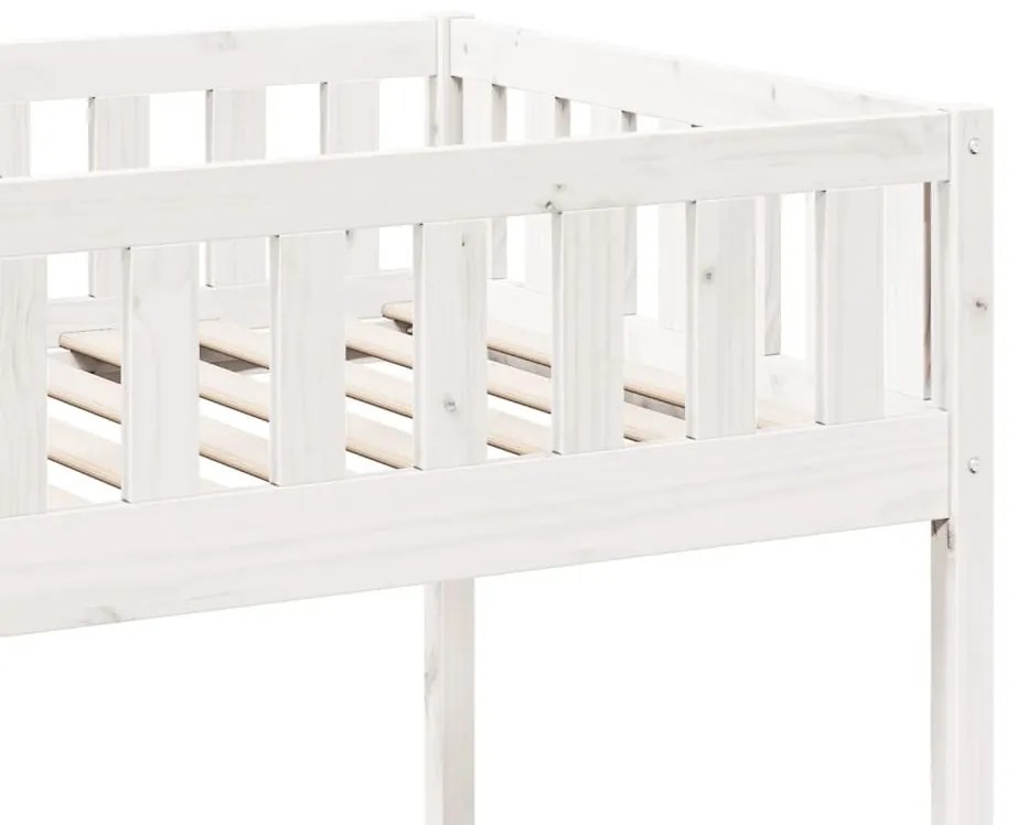 fehér tömör fenyőfa gyerekágy matrac nélkül 80 x 200 cm