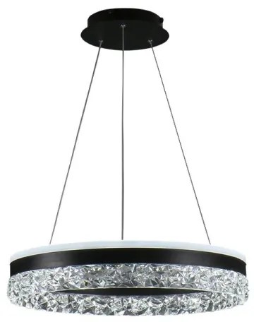 LED dimmelhető csillár zsinóron LED/80W/230V 3000-6500K fekete + távirányítás