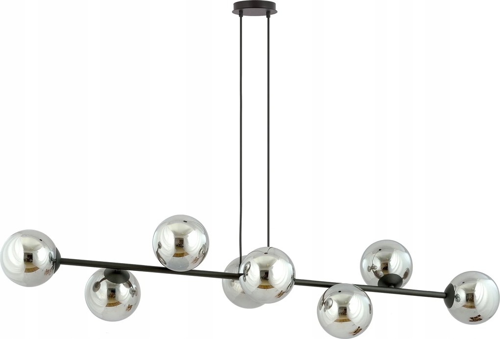 Függőlámpa üveggömbökkel a kar mindkét oldalán Rossi 8 Bl grafit