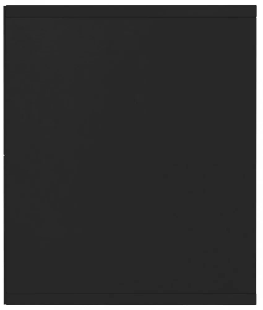 fekete könyv-/TV-szekrény 143 x 30 x 36 cm
