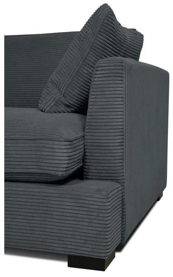 Szürke kordbársony kanapé 132 cm Mobby – Scandic