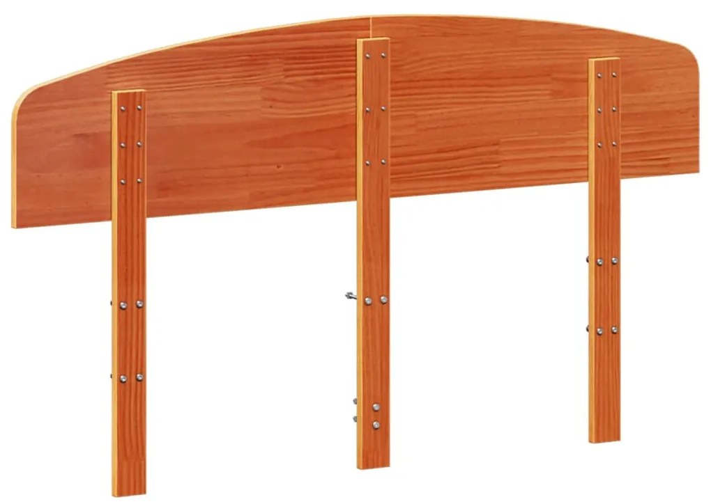 viaszbarna tömör fenyőfa fejtámla 135 cm