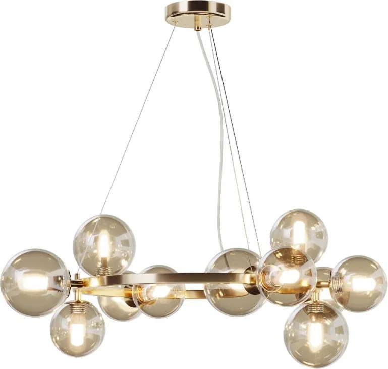 MAYTONI MOD545PL-11G DALLAS Modern Függesztett Lámpa Borostyán, Arany G9 IP20