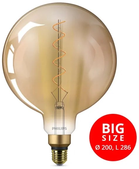 LED Izzó VINTAGE Philips E27/4,5W/230V 1800K