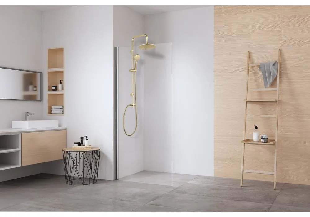 Matt aranyszínű rozsdamentes acél zuhanyszett 101 cm Young Line – Wenko