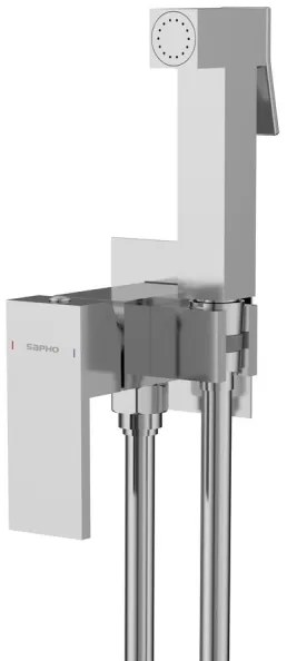 Sapho-Zuhanyzós bidécsap rejtett beépítéshez CUBEMIX fényezett króm