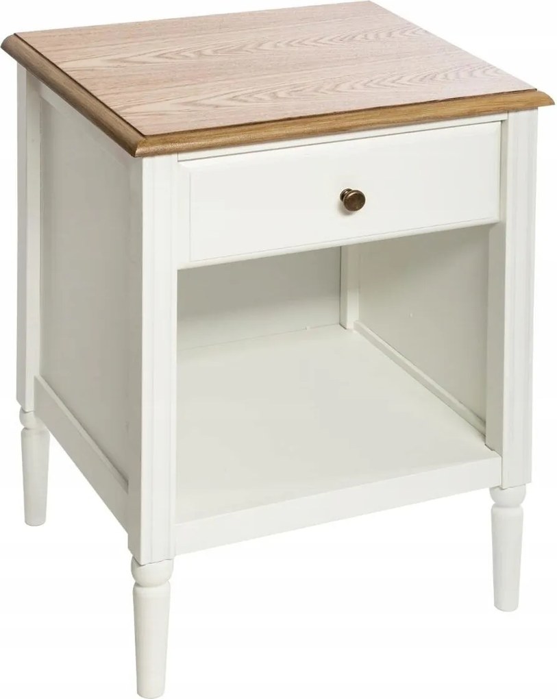 Éjjeliszekrény Fehér Skandináv Fából Só