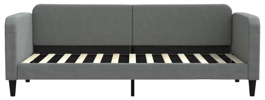 sötétszürke kihúzható szövet heverő 80 x 200 cm