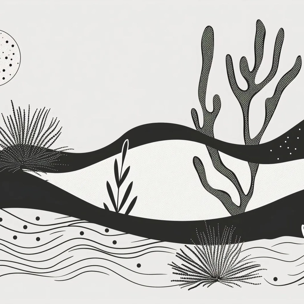 Poszter 90x90cm Kert az éjszakában