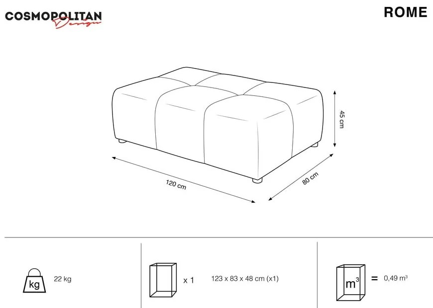 Kék kanapé modul Rome - Cosmopolitan Design