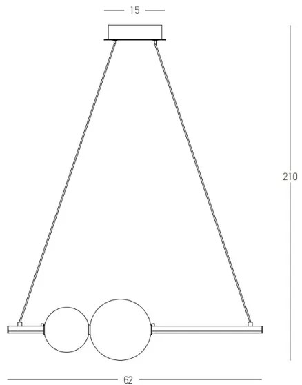 Zambelis 22108 - LED dimmelhető függeszték LED/11W/230V arany