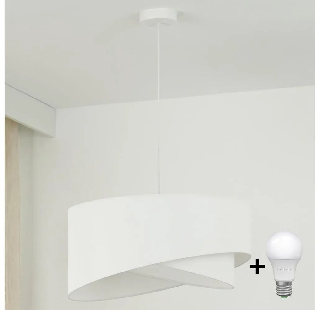 Brilagi Brilagi - LED Csillár zsinóron LYRA 1xE27/15W/230V fehér BG1744
