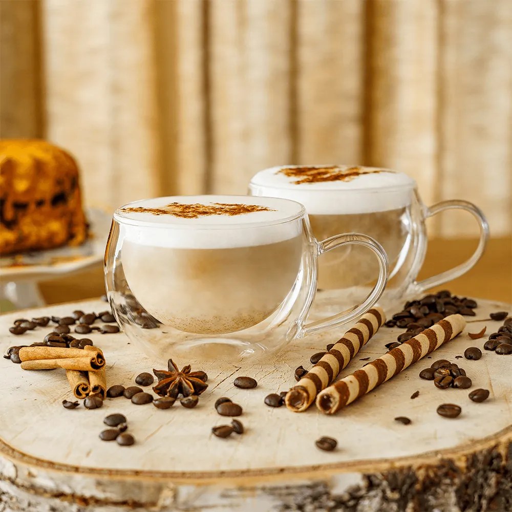 Thermo cappuccino pohár csésze, 2db, 280ml, HOTCOOL TYP 1