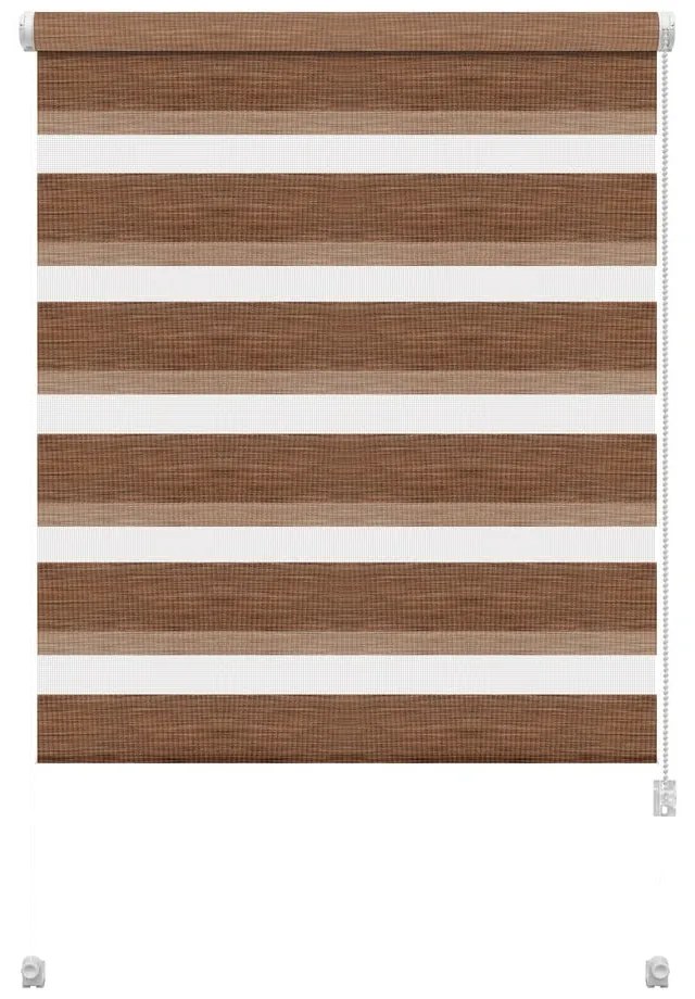 Barna nappali-éjszakai roló 97x150 cm Zebra Natur – Gardinia