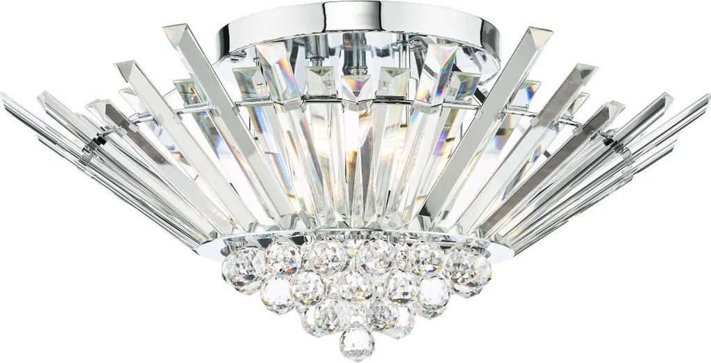 Dar Lighting glamour kristály modern mennyezeti lámpa nimbus króm darnim5050