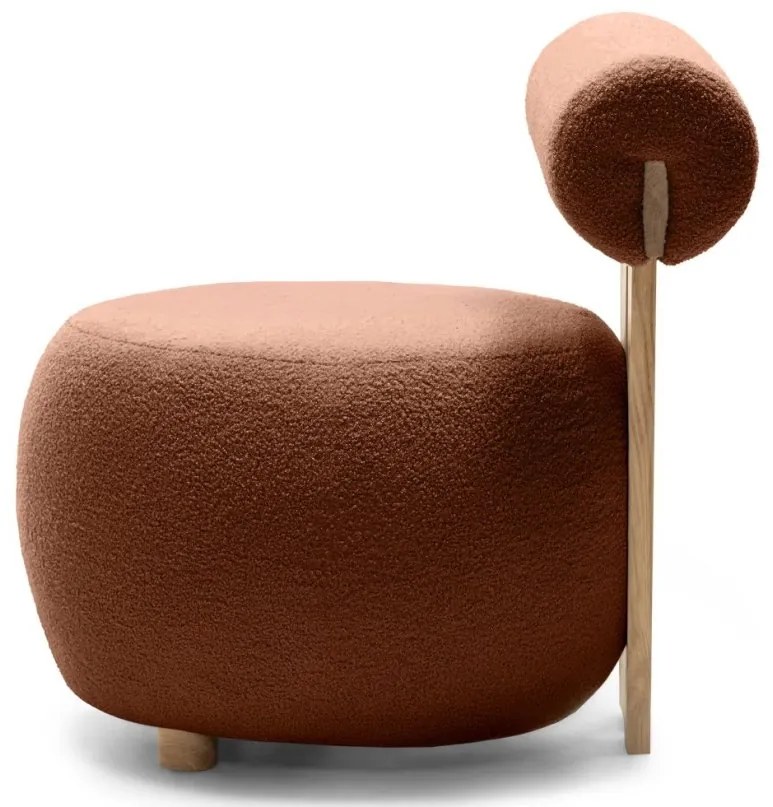 Barna design fotel HANNA, tölgy