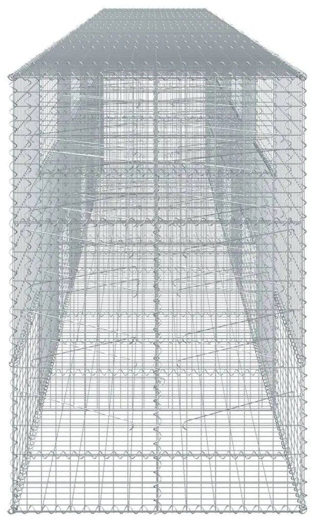 horganyzott vas gabion kosár fedéllel 800 x 100 x 150 cm