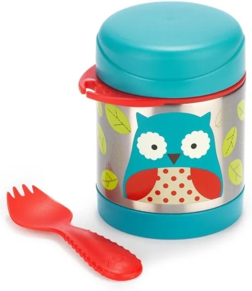Skip Hop - Thermo ételtartó kanállal/villával ZOO 325 ml narvál