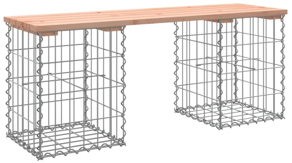 tömör duglászfenyő gabion kerti pad 103x31x42 cm