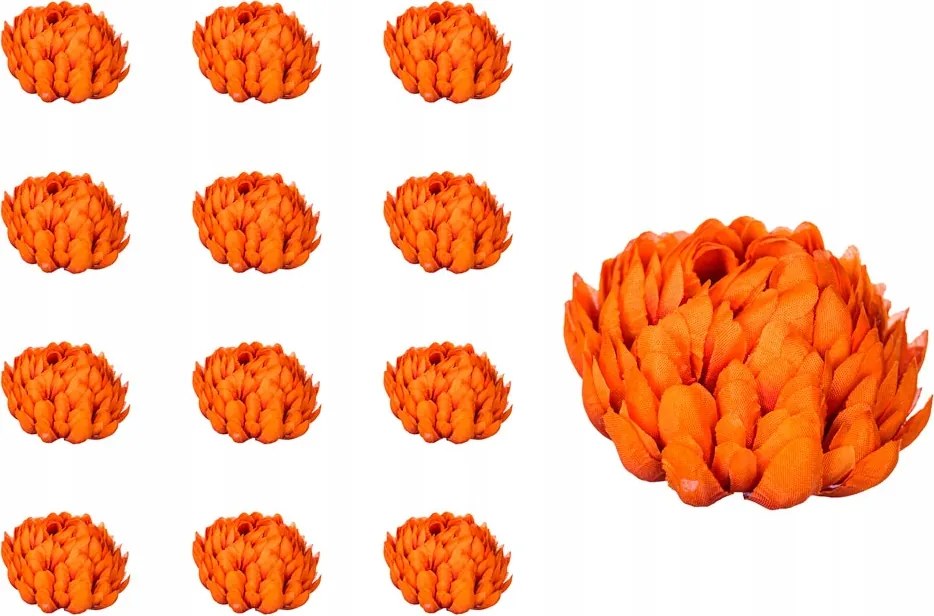 Krizantém apró fejű vörös 12 db-os művirág szett