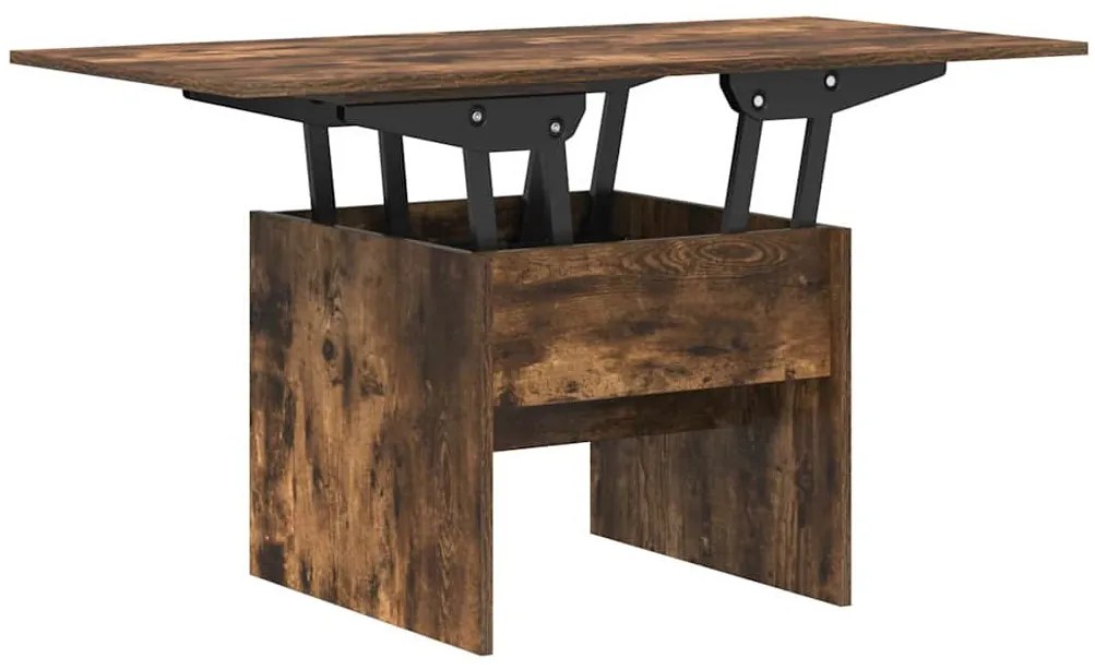 vidaXL Dohányzóasztal Füstölt tölgy 55 x 54,5 x 45 cm Faanyag