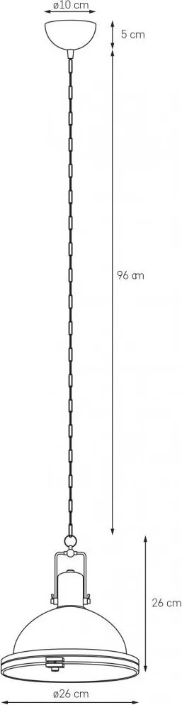 Kaspa NAUTILIUS M 11132107 Függeszték 1x25W/E27 IP20