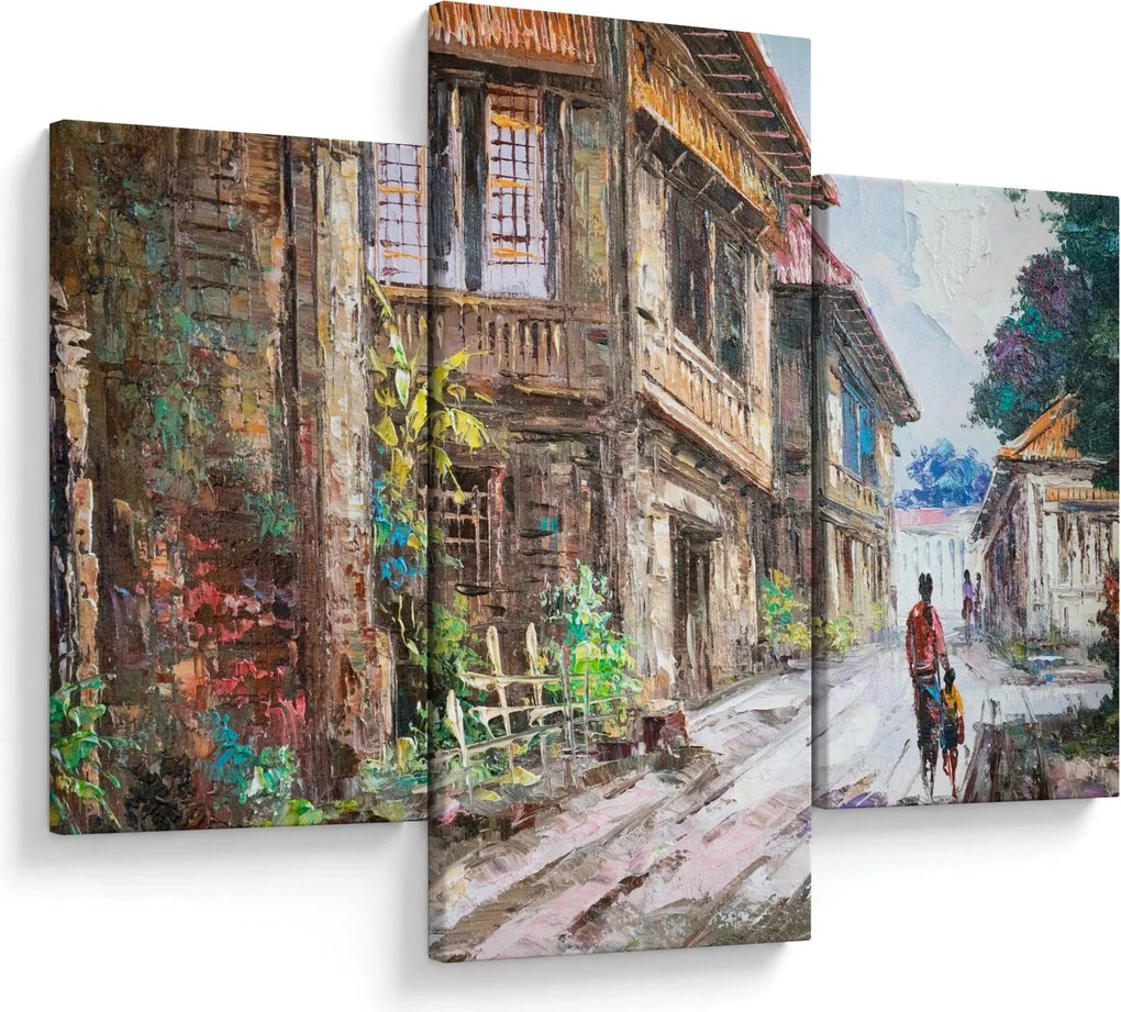 Fülöp-szigeteki falu képe, Ázsia (90x60 cm)