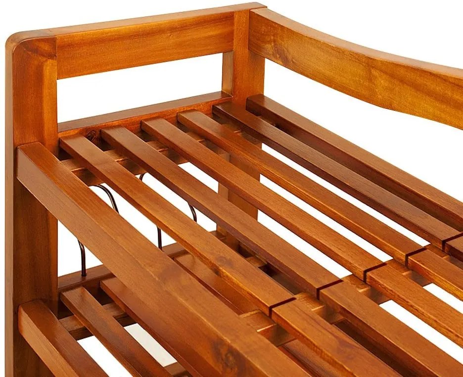 Casaria® Akácfa cipőtartó polc - 5 szintes