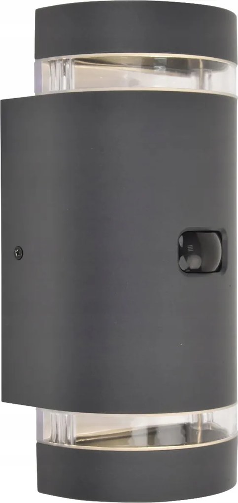 Kültéri fali lámpa mozgásérzékelő szürke Lutec