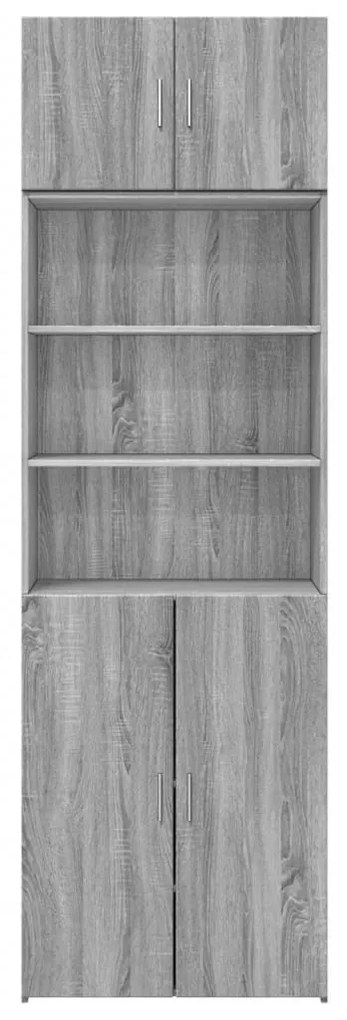 szürke sonoma színű szerelt fa tárolószekrény 70x42,5x225 cm
