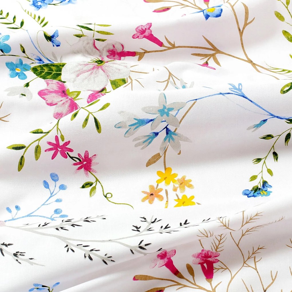 Goldea pamut drapéria - festett réti virágok 240x150 cm