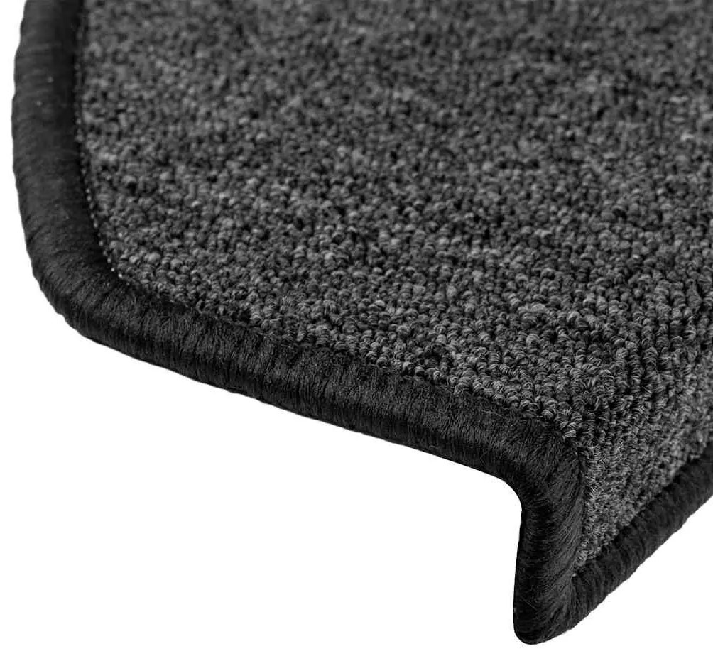 20 db antracitszürke félkör alakú lépcsőszőnyegek 65 x 24 x 4 cm