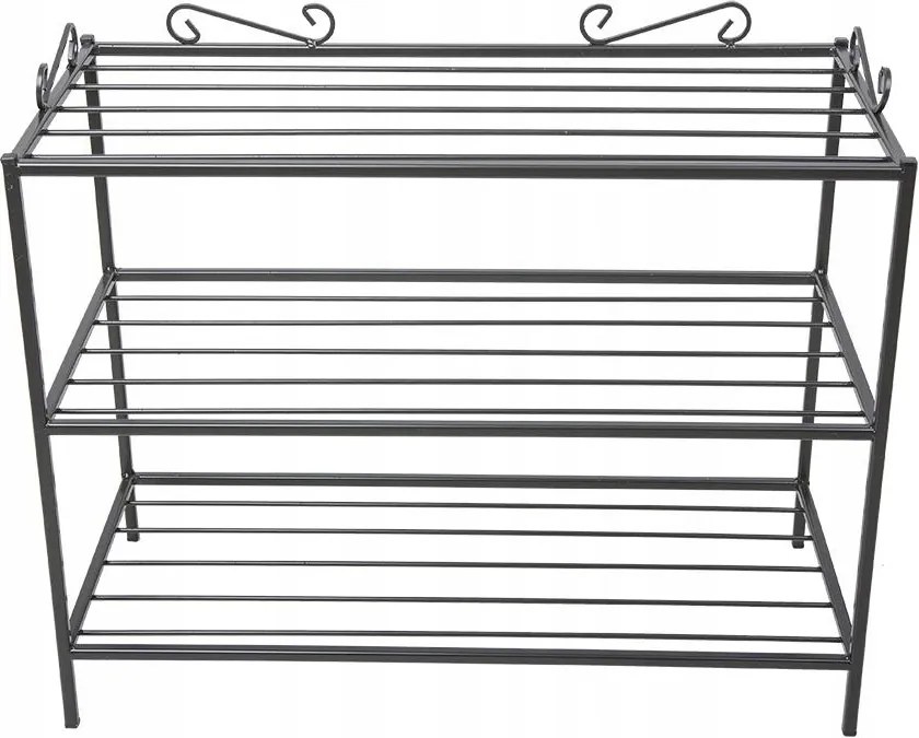 Cipőtartó polc fém előszoba szekrény 3 szint