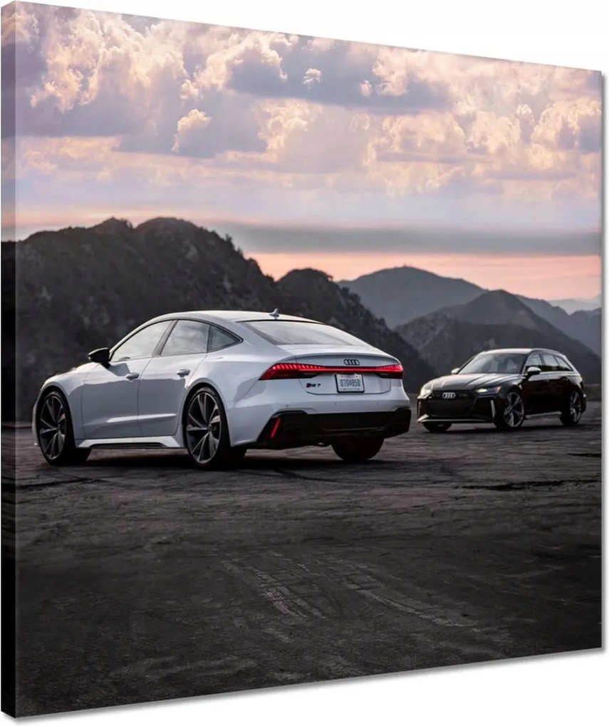 Vászonkép 40x40 Fehér Audi RS7 Autó