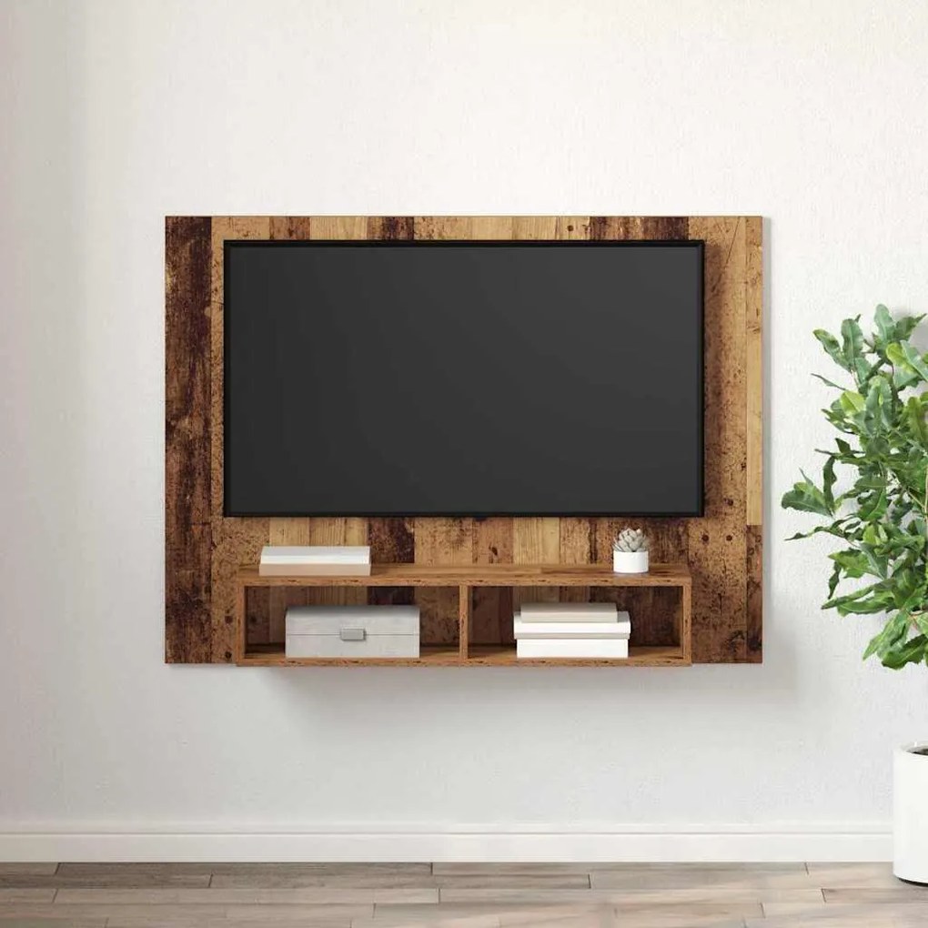 Fali TV Szekrény Régi fa 120 x 23.5 x 90 cm Faanyag