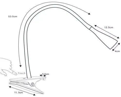 Lucide 18256/03/30 - LED Dimmelhető asztali lámpa klipsszel ZOZY LED/4W/230V